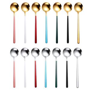 Gold Silver Plated Stainless Steel Coffee Spoons Kitchen Bar Dining Flatware Accessories For Dessert Coffee Tea Supplies