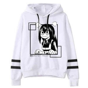 2021 Anime My Hero Academia Cosplay Kurtki Kawaii Mężczyźni Bluzy Anime Manga Asui Tsuyu Tops Odzież H1227