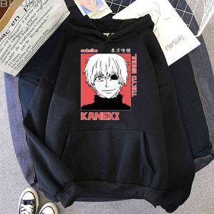 Hot tokyo ghoul hoodies homens / mulheres moletons casual top masculino pulôver anime manga kaneki ken impressa manga longa kpop roupas y0820