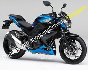 Para Kawasaki Shell Z250 2015 2016 Z-250 Z300 15-16 Z-300 Blue Black Sportbike Bodywork ABS Fairing Kit (moldagem por injeção)