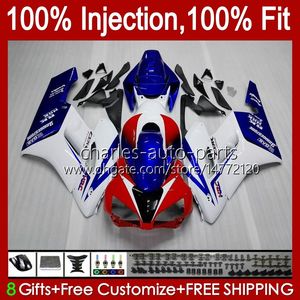 Wtrysk Mold 100% Fit dla Honda Wróżki CBR1000 CBR 1000 RR CC 04-05 Body 52NO.9 CBR 1000RR 1000CC 2004 2005 CBR-1000 CBR1000RR 04 05 OEM Full Fulling Blue Red Stock