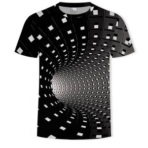 Mens Grafische T shirt Mode Digitale Tees Jongens Casual Geometric Print Visuele Hypnose Onregelmatige Patroon Tops EUR Plus Size XXS XL