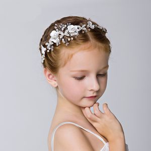 New Children's Hair Accessories Headdress Princess Headband Girl Head Flower Birthday Accessory White