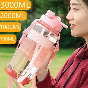 700ml 1000ml Sports Bicycle Bottle Drinking Water for Bike Outdoor A Free 2L 3L 220217