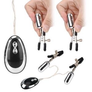 Sexspielzeug-Massagegerät, Massageartikel, Sexspielzeug für Frauen, Paar, Brust, 20 Frequenzen, Nippelklemmen, Klitorisclip, Stimulationsvibrator