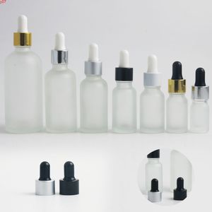 10pcs 100ml 50ml 30ml 20ml 10ml frost clear glass bottle with pipette dropper 1 oz essential oil e liquid bottlegood qtys