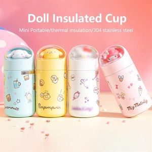 Stainless Steel Cartoon Thermos Vacuum Flask 280ML Cute Coffee Tea Milk Cup Children Water Bottle Portable Insulated Thermos 210913