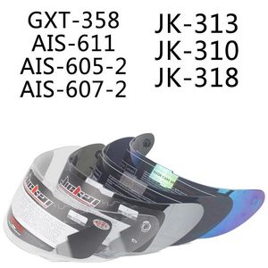 Links especiais para lente! Escudo de capacete de rosto completo para visita de capacete de motocicleta de cara total JK-310 GXT-358