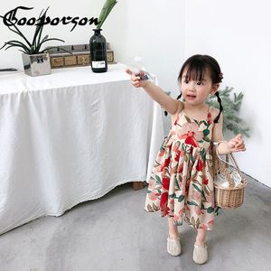 Gooporson Summerかわいい王女のドレスフラワースリップドレス獣姦ファッション韓国の子供たちのための女の子のための女の子のためのドレスQ0716