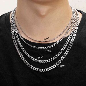 Mens rostfritt stål smycken på nackkedjan manlig personlighet hip hop halsband mode accessories för män