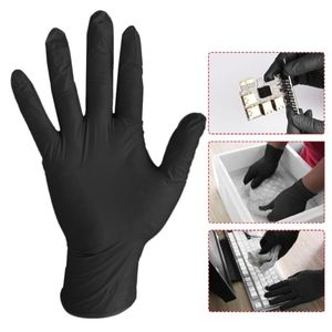 100PCS lot Universal Disposable Gloves Black Blue Disposable Latex Gloves Dishwashing Kitchen   Work Rubber Garden Gloves Y200421