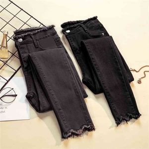 Jeans Female Denim Pants Black Color Womens woman Donna Stretch Bottoms Feminino Skinny For Women Trousers Plus size 210809