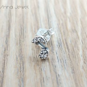 Pandora Me Link series Musical Note Single Stud Earring jewelry 925 sterling Silver Women evil pandora with logo ale Gift 298366CZ