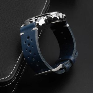 Hochwertige Uhrenarmbänder aus echtem Leder, 18 mm, 20 mm, 22 mm, Schwarz, Braun, Kaffeeblau, Schnellverschluss-Uhrenarmbänder, Ersatz H0915