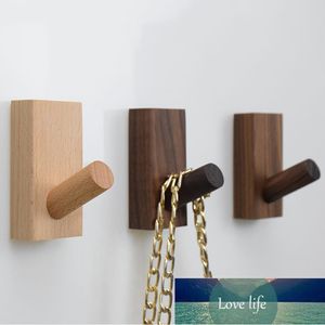 Nordic Style Natural Wooden Hanger Wall Mounted Coat Key Bags Storage Holder Wall Decoration Hook for Hat Scarf Bathroom Rack Factory price expert design Quality