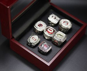 Wholesale ohio state championship ring resale online - 7PCS Ohio State Buckeyes National Champion Championship Ring Set solid Men Fan Brithday Gift Drop Shipping