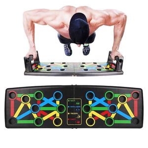 9 in 1 Push Up Rack Board Men Women Fitness Exercise Push-up Stands Body Building Training System Home Gym Fitness Equipment X0524