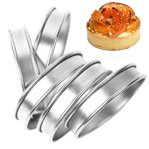8 CM Mini Tart Ring Cake Tools Stainless Steel Tartlet Mold Circle Cutter Pie Rings DIY English Muffin Mould Cakes Mousse Molds Baking Tool