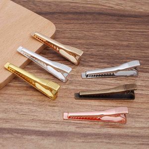 10 pcs 55x5mm cor plt gravata gravata clipe simples fecho barras pins clips para homens camisa formal de vestido de casamento achados de cerimônia de casamento DIY