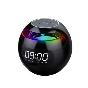 G90S Mini Bluetooth-högtalare Trådlös ljudlåda med LED-skärm Väckarklocka HIFI TF-kort MP3-musikspel
