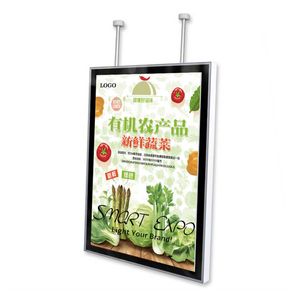 Reklam Ekranı 80 * 120 cm Büyük Manyetik Çift Taraflı Lightbox Için Bilgi Için Işaretleri Ahşap Kılıf Paketleme ile 42mm Kalınlık Çerçeve Featuring