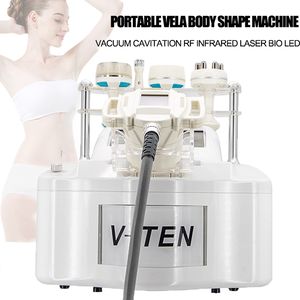 Ultrassonic Vacuum Cavitação do corpo Máquina de massageador Luz infravermelha de slimming de celulite RF Reduce o equipamento de elevação da pele biológica 5 alças