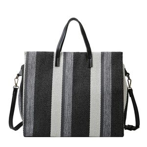 2021 Nya Kvinnors Shoppingväskor Mode Ladies Handväskor Stor kapacitet Striped One-Shoulder Messenger Bag Storage Bag 3 Färger tillgängliga
