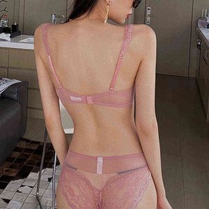 NXY Seksi Set Termezy Ultra-ince Fincan Seksi Dantel Iç Çamaşırı Pembe Push Up Sutyen Seti Yay Lingerie Rahat Sutyen Külot Seti Büyük Boy 95E 90E 1202