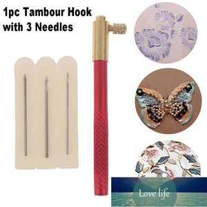 Bordado Tambour Ganchos de Crochê com 3 Agulhas Knitting Acessórios De Costura Francês Crochet Beading Hand Bordado Kit de ferramentas