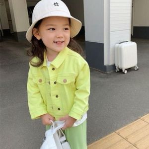 Wholesale candy kids clothing resale online - Jackets Candy Color Baby Boy Girl Denim Infant Toddler Jean Coat Kids Clothing Outwear Spring Autumn Chaqueta Clothes