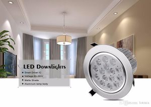 85-265V LED Celling Spotlight med radiatorlikriktare Driver 3W 5W 7W 9W 12W 15W 18W LED Inbyggd downlight lampa spotlampan