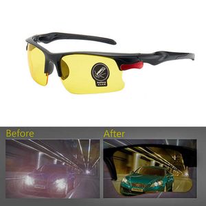 Night-Vision Glasse Gears Ochronne Okulary Okulary Okulary Night Vision Kierowcy Gogle Driving Okulary Akcesoria Wnętrze Anti Glare