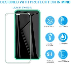 Luminous Glowing Tempered Glass Screen Protector for one plus 1+7 1+7t 1+8 1+8t samsung S21 FE S20 A42 A32 A52 A22 oppo lg motorola have 10 IN 1 paper packages