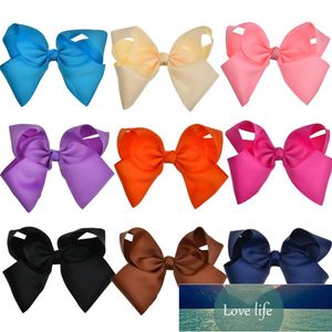 Large Kids Solid Hairbows Girl Grosgrain Ribbon Bow Clips Headdress Children Hairgrips  Factory price expert design Quality Latest Style Original Status