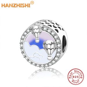 Fits Original Pandora Charm Bracelets DIY Jewelry Making 2020 Summer Authentic 925 Sterling Silver Hot Air Balloon Charm Beads Q0531