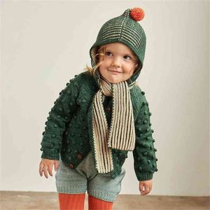 Вязаный шарф Misha and Puff для маленьких мальчиков и девочек с шапкой, детские теплые зимние аксессуары, брендовые детские 210619