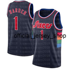 Jame 1 s Harden Jersey 2022 joel 21 embiid Allen 3 Iverson Basketball Jerseys Blue White Red Black Embroidery s S M L XL XXL