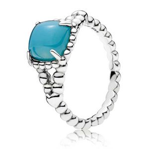 Fabriks grossist Sterling Silver Blue Vibrant Spirit Stones Ring Fit Smycken Förlovning Bröllop Lovers Fashion Ring för Kvinnor