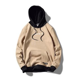 Mäns Hoodies Sweatshirts Mens Hoodie Fashion Streetwear Hip Hop Patchwork Hooded Jersey Hoody Drawstring Pocket Plus Storlek C56