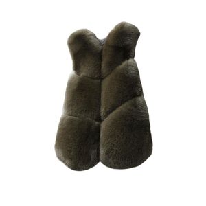 Wholesale faux fur silver fox resale online - Women s Fur Faux Coat Vest Winter Jacket Waistcoat Family Matching Outfits Mother Kids Girls Clothing