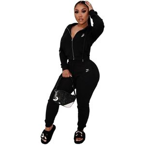 Designer Women Tracksuits Off Shoulder Outfits Hoodie Leggings 2 Piece Sets Sexy Trousers Bodycon Pants Apparel Crop Top Fashion Fall Clothes