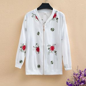 Wholesale long summer jackets for ladies for sale - Group buy Middle aged Women Summer Beach Jacket Female Long Sleeve Sun Protection Clothing Ladies Loose Sunscreen Casual Top N48 Women s Jackets