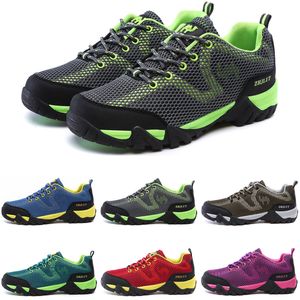 Üst Açık Koşu Ayakkabıları Erkek Kadın Tırmanmaya Mavi Sarı Yeşil Gri Mor Kırmızı Moda Erkek Eğitmenler Bayan Spor Sneakers Yürüyüş Runner Ayakkabı
