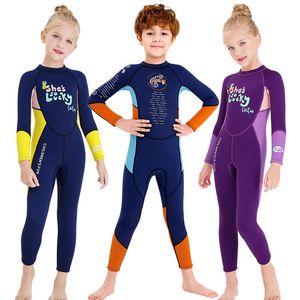 Swim Wear nurkail 2,5 mm neoprenowe neoprenowe kombinezony dla dzieci pływackie kombinezon nurkowy Keep ciepły chroniące dla chłopców plażowe surfowanie galaretki skóra zima