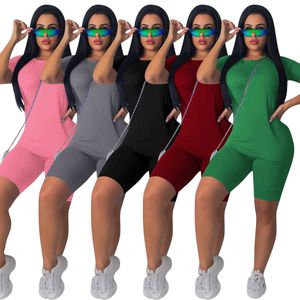 2020 Women Set Summer Tracksuits Tops Shorts Suit Two Piece Set Night Club Party 2 PCS Beach Wear Street Outfits Y0719