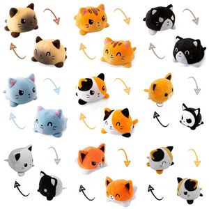 Wholesale cute cat dolls resale online - Reversible Cat Gato Kids Soft Gift Plushie Plush Animals Double Sided Flip Doll Cute Toys Plushie Toys Stuffed Toys