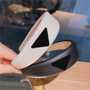 Letter Leather Headband Triangular Pattern Hair Band Retro Elegant Hairs Hoop Casual Simple Headdress