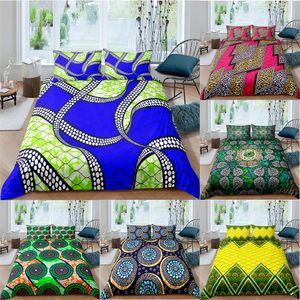 Copertura del piumone geometrico esotico Set di lusso Mandala Biancheria da letto colorato Abstract Art Quilt Cover Queen Bed Set Teens Dropship C0223