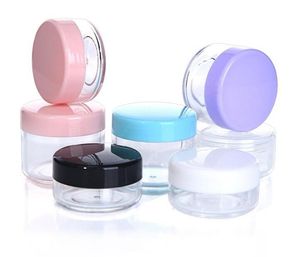 pink blue black color Plastic Wax Container Box Empty 10g 15g 20g Travel Small Jar Case Cosmetic Pot With Lid Face Cream Lip Balm Containers Jars