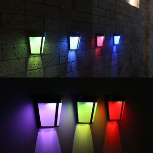 Outdoor Wall Lamps Solar Deck Lighting Bright 6 LED Lights Waterproof Outdoor Lamp for Patio Walkway Garden Fences Pathway Wall Paths